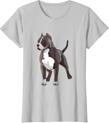 Vista 31 de American Bully Dog Holder Illustration for Dog Lovers T-Shirt Negro
