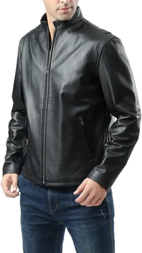 Vista 3 de BGSD Chaqueta de cuero para motocicleta urbana para hombre