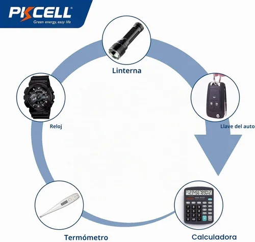 Vista 5 de PKCELL Batería AG3 1.5V LR41 392 384 192 Botón de célula alcalina para termómetro digital - 5