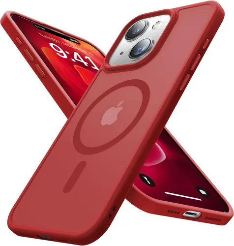 Vista 7 de CAHEJILU Funda magnética para iPhone 13 y iPhone 14 [compatible con MagSafe], [probada en caídas de grado militar de 10 pies], funda protectora a