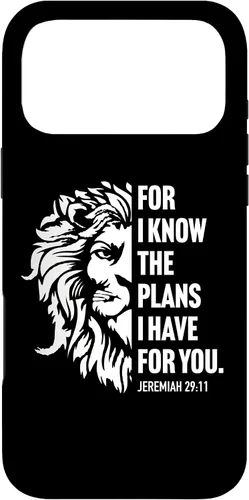 Vista 22 de Jeremiah 29:11 Christian Bible Verse Lion Graphic Case for iPhone 16