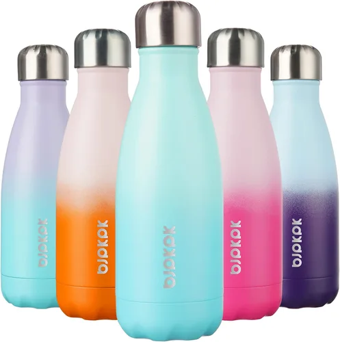 Vista 11 de [Usado] BJPKPK Botella de agua pequeña aislada de 12 onzas, frasco a prueba de A-azul