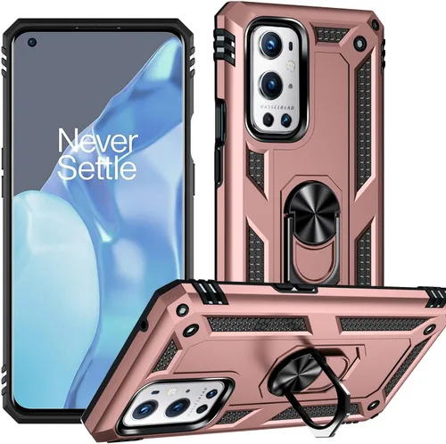 Vista 8 de ADDIT OnePlus 9 Pro - Funda para OnePlus 9 Pro, con anillo de soporte, soporte ajustable, grado militar, protección resistente, a prueba de golpes