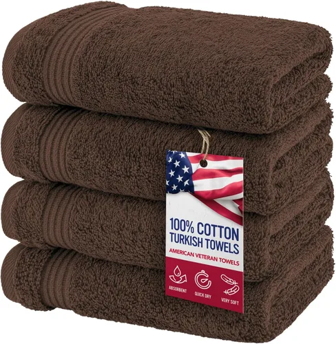 Vista 76 de Juego de toallas American Veteran Towel, de lujo, 6 piezas de algodón 100 % turco para máxima suavidad y absorción, para hotel y spa