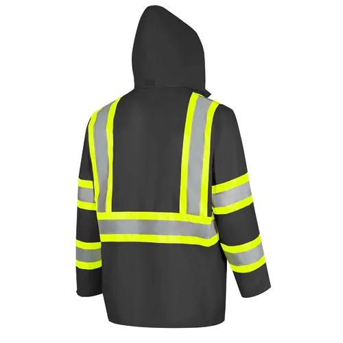 Vista 15 de Pioneer - Traje de lluvia de seguridad impermeable, ligero y de alta visibilidad, ropa de trabajo reflectante para lluvia, para adultos