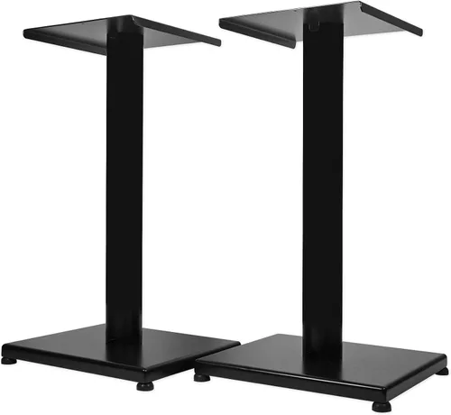 Vista 2 de Rockville RS21B - Soportes para altavoces de estantería de 21 pulgadas de acero, capacidad de 27 kg, gestión de cables, almohadillas anti-vibración