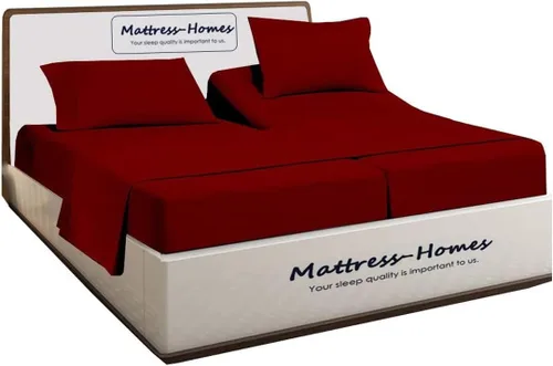 Vista 25 de Mattress-Homes Juego de sábanas de 4 piezas ultra lujosas 100% algodón suave de fibra larga de 16 pulgadas de profundidad, tamaño individual lavable