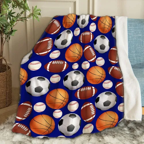 Vista 12 de Manta suave y acogedora con bandera de Estados Unidos de béisbol para niños, niñas, bebés, recién nacidos, manta de recepción de Navidad, 40 x 30