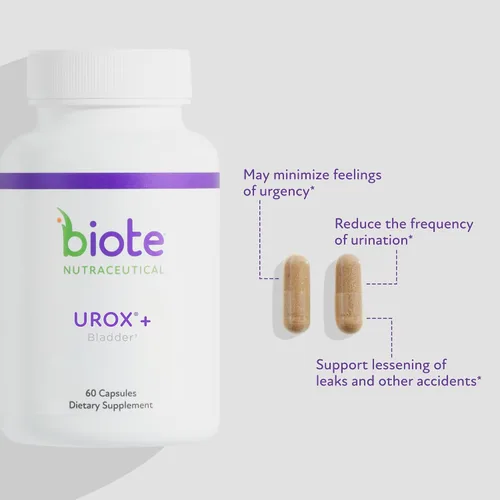 Vista 2 de Biote Nutracéuticos - Urox+ - Salud de la Vejiga (60 Cápsulas)