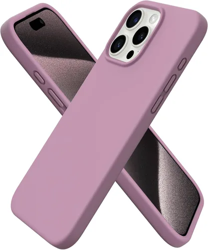 Vista 15 de ORNARTO Funda compatible con iPhone 15 Pro Max de 6.7 pulgadas, de silicona líquida delgada, de 3 capas, de gel suave, protectora, a prueba