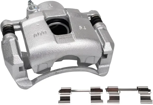 Vista 7 de TRQ Kit de pastillas de freno delantero y rotor, pinza de freno, manguera de freno, rotor de freno, semimetálico, revestimiento G, compatible