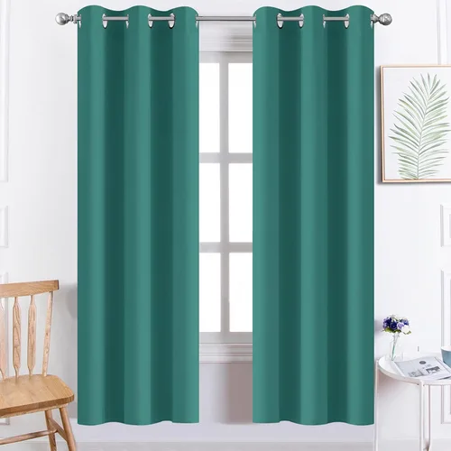 Vista 104 de Yakamok Cortinas opacas para dormitorio, aislamiento térmico, cortinas de oscurecimiento de habitación para sala de estar, juego de 2 paneles