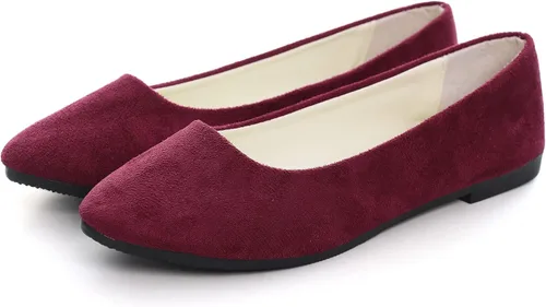 Vista 3 de Zapatos planos para mujer, cómodos, estilo puntiagudo, de Dear Time