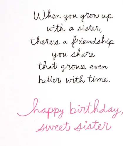 Vista 3 de Hallmark Tarjeta de cumpleaños exclusiva para hermana (mariposas)