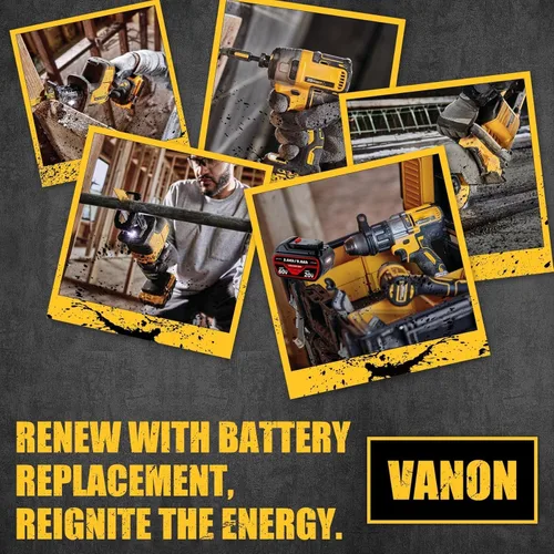Vista 6 de VANON 9.0Ah DCB606 Reemplazo para batería Dewalt 20V/60V MAX