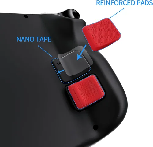 Vista 3 de PlayVital Mix Version - Juego de mejora de botón trasero para Steam Deck LCD, kit de protección de botón de mejora de agarre para Steam Deck OLED