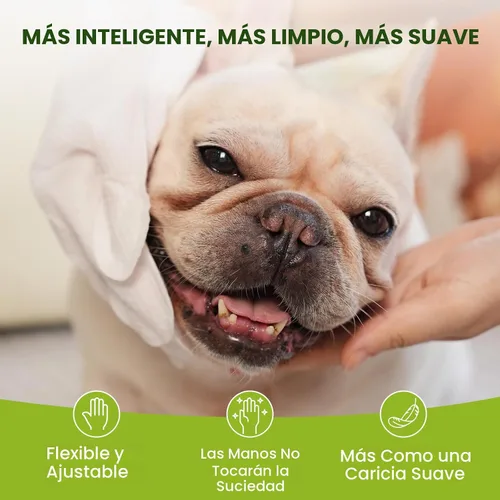 Vista 7 de PawSono 12 toallitas hipoalergénicas para guantes de mascotas para perros