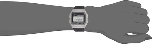 Vista 4 de Casio F-91WM-1B Reloj de alarma cronógrafo clásico digital retro F-91 gris, Gris