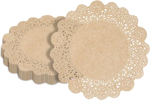 Vista 9 de Restaurantware Pastry Tek Blondas de Encaje de 4 x 4 Pulgadas 100 Vajilla Decorativa - Blondas de Mesa Desechables Redondas de Papel Negro