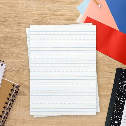 Vista 9 de School Smart-85353 Papel de escritura Skip-A-Line con renglones, renglón de 9.5 mm en sentido corto, 8 x 10-1/2 pulgadas, blanco, paquete de 500