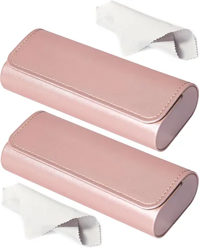 Vista 13 de RayLove Hard Shell Glasses Case, Lightweight Leather Eyeglass Case, Travel-Friendly Sunglasses Protector for Men & Women
