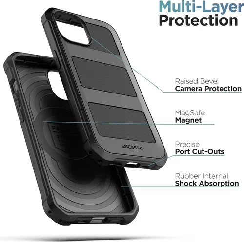 Vista 7 de ENCASED Funda compatible con iPhone 15, protección de grado militar con cobertura de cuerpo completo resistente de 360 grados (iPhone 15)