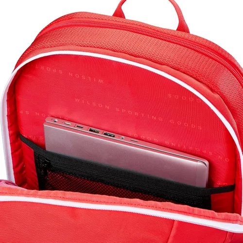 Vista 5 de WILSON Tour Padel Mochila - Capacidad para 1 pala de pádel, rojo/blanco