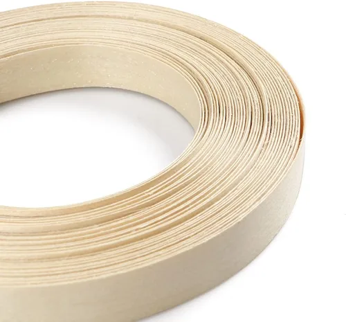 Vista 2 de MOLIGOU Rollo de chapa de madera de abedul, 3/4 "× 50' tiras de bandas de borde de madera contrachapada, ribete flexible de la chapa con la parte