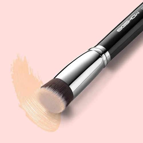 Vista 8 de EIGSHOW - Brocha para base de maquillaje Kabuki de parte superior plana, para líquidos, crema y polvo, mezcla, pulido, punteado, aplicación