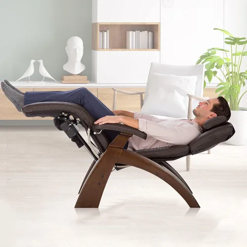 Vista 5 de Human Touch Perfect Chair PC-350 - Silla reclinable eléctrica de gravedad cero para adultos, piel de grano superior transpirable, soporte lumbar