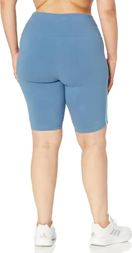 Vista 2 de adidas Women's Badge of Sport 2-Tone 3-Stripes Graphic Bike Shorts
