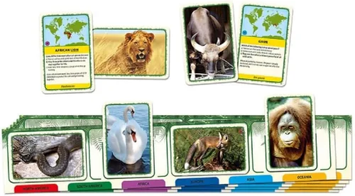 Vista 2 de Tactic USA TAC56417 Juego de mesa Animales del Mundo