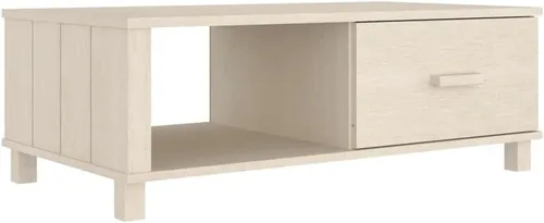 Vista 3 de Mesa auxiliar, para sala de estar, mesa de hogar, cajón, 1 partición, para espacios pequeños, revistas, libros y plantas, color marrón miel, 39.4 x