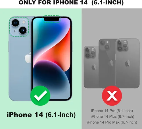 Vista 2 de Silverback - Funda transparente para iPhone 14 con soporte de anillo de 6.1 pulgadas TPU suave protector, parachoques amortiguador, a prueba