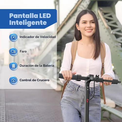 Vista 8 de MAXSHOT Electric Scooter for Adults, 8.5/14" Tires, 19/22Mph, 350W/500W Motor, 16-28 Miles Range, Folding E-Scooter with Dual Suspension,APP Control