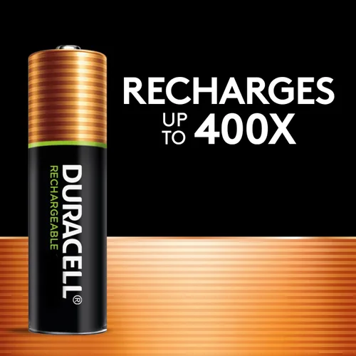 Vista 3 de Duracell Baterías recargables AA de 2500 mAh, 6 unidades (paquete de 1), batería doble A para energía duradera, batería precargada multiusos