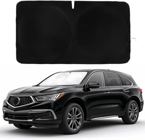 Vista 22 de Parasol para parabrisas BMW X2 (2018-2023), certificado 99.87% UVB y 99% de protección solar UVA. Cubierta opaca de doble capa galardonada, parasol