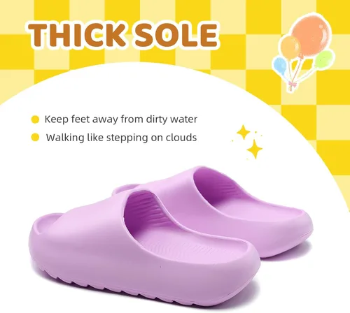 Vista 21 de Sandalias acolchadas para mujeres, hombres y niños, cómodas, antideslizantes, suaves, impermeables, para baño, ducha, sandalias acolchadas de suela