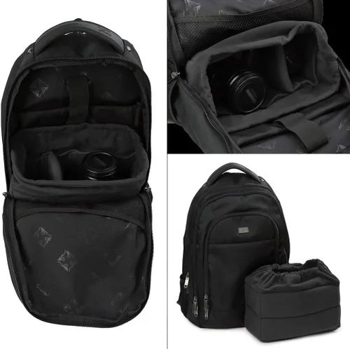 Vista 5 de Bolso a prueba de golpes Koolertron para cámaras DSLR o SLR. Separadores acolchados para personalizar el bolso.