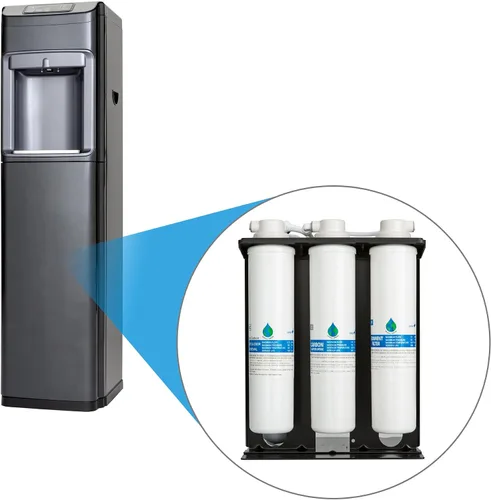 Vista 2 de Enfriador de agua de pie para calor, frío y ambiente en negro