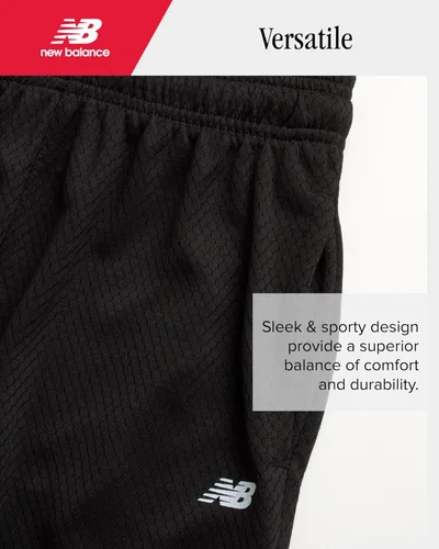 Vista 2 de New Balance Pantalones cortos deportivos para niños - Pantalones cortos de gimnasio de alto rendimiento con bolsillos - Pantalones cortos deportivos
