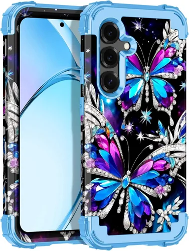 Vista 53 de Rancase para Galaxy S25, Funda de tres capas, protección resistente a los golpes, paraguas de plástico duro + funda protectora de goma de silicona