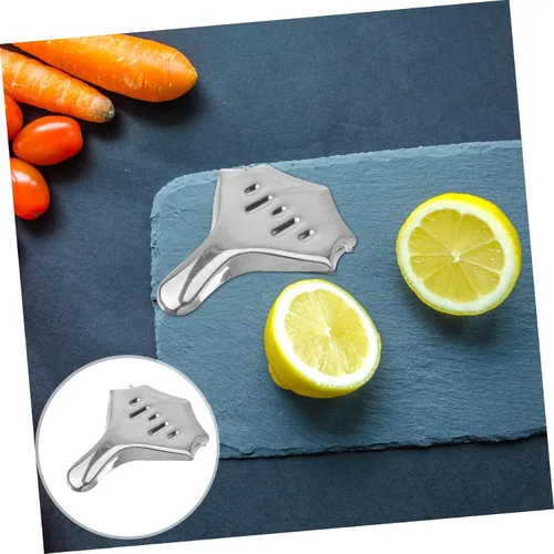 Vista 5 de SHOWERORO Exprimidor manual de limón de acero inoxidable, 2 unidades, exprimidor manual de cítricos para extractor de jugo de frutas para uso