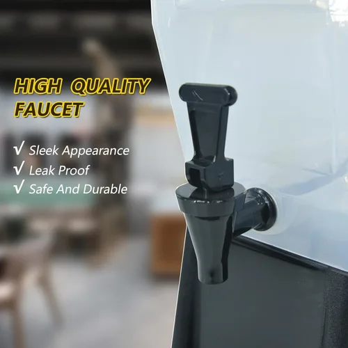 Vista 5 de CLIVIA Dispensador de bebidas de 3 galones, dispensador comercial de bebidas heladas para fiestas, dispensador de jugo de 11 L con tapa de espiga