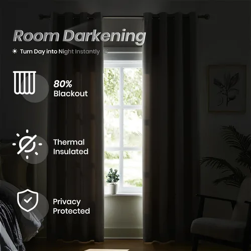 Vista 8 de Melodieux Cortinas bohemias 80% opacas de 63 pulgadas de largo para dormitorio, sala de estar, oscurecimiento de sala de estar, cortinas