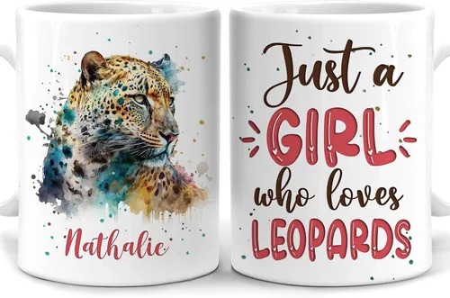 Vista 9 de Hyturtle Regalos Personalizados Amante de Osos - Taza de Café de Cerámica Just A Girl Who Loves Bears con Nombre Personalizado 11oz - Idea de Regalo