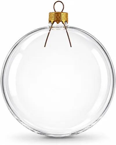 Vista 5 de Juego de 6 bolas de cristal transparente adornos de Navidad DIY Craft 3.25 pulgadas