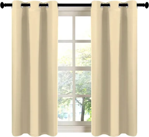 Vista 70 de LA PALMA Cortinas opacas con aislamiento térmico y ojales, para sala de estar, dormitorio, paquete de 2 paneles
