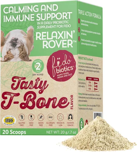 Vista 10 de Fidobiotics Good Guts Probióticos para perros – Polvo probiótico para perros para la salud digestiva, alivio de gases y heces más firmes, 3B UFC