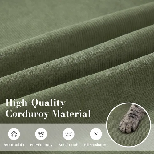 Vista 8 de GRUSIGN Sofá modular deshuesado de 108 pulgadas, sofá seccional para sala Verde